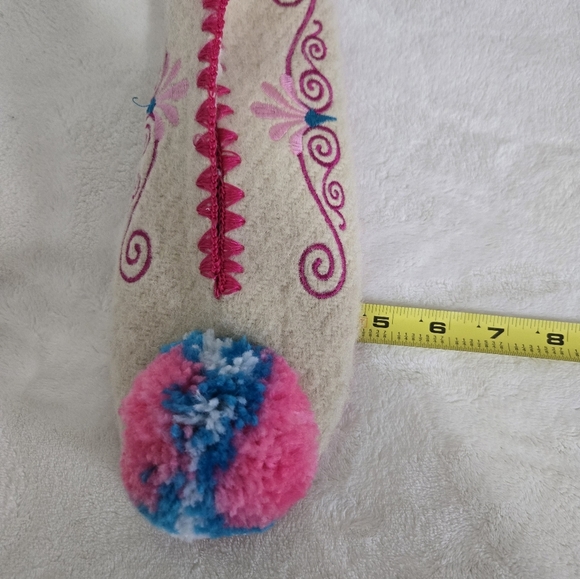 Minas Greek Hand Made Slippers Women's US Size 8 Wool Leather Colorful Moccasin - Picture 9 of 9